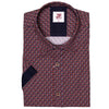 Jimmy Fox Mens Red Short Sleeve Printed Shirt JF - 566