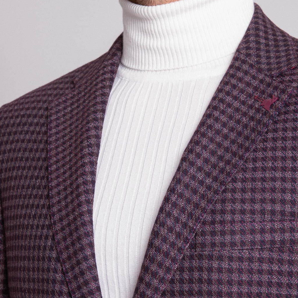 MCR Claret Red Check Blazer - Ignition For Men