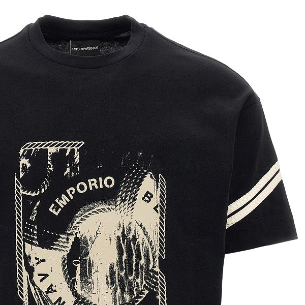 Emporio Armani Heavyweight Jersey T-Shirt 6R1TA7 1JWZZ 00B8 Black