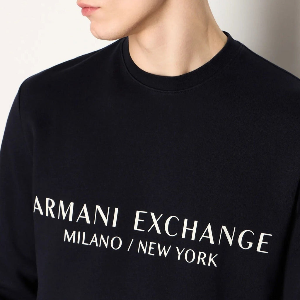 Armani Exchange Crewneck Sweatshirt Navy 8NZM88 ZJKRZ 1510
