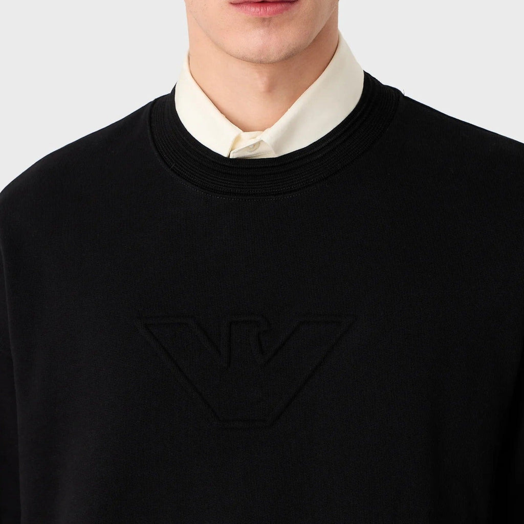 Emporio Armani Heavy-Jersey Sweatshirt Black 3R1MDJ 1JWPZ 0097