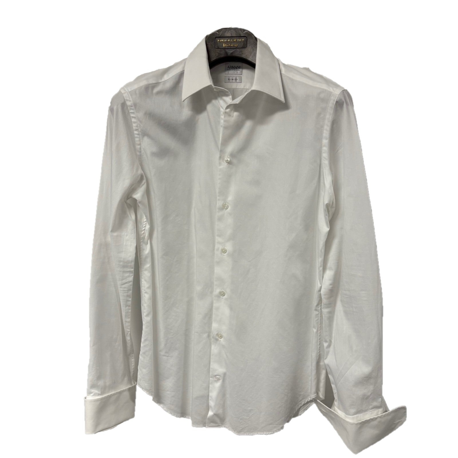 【ARMANI COLLEZIONI】TWIST TOPS 478T ARMANI COLLEZIONI Striped Regular Collar Long Sleeve Shirt