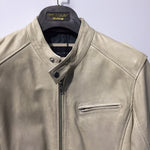 Politix Beige Leather Jacket