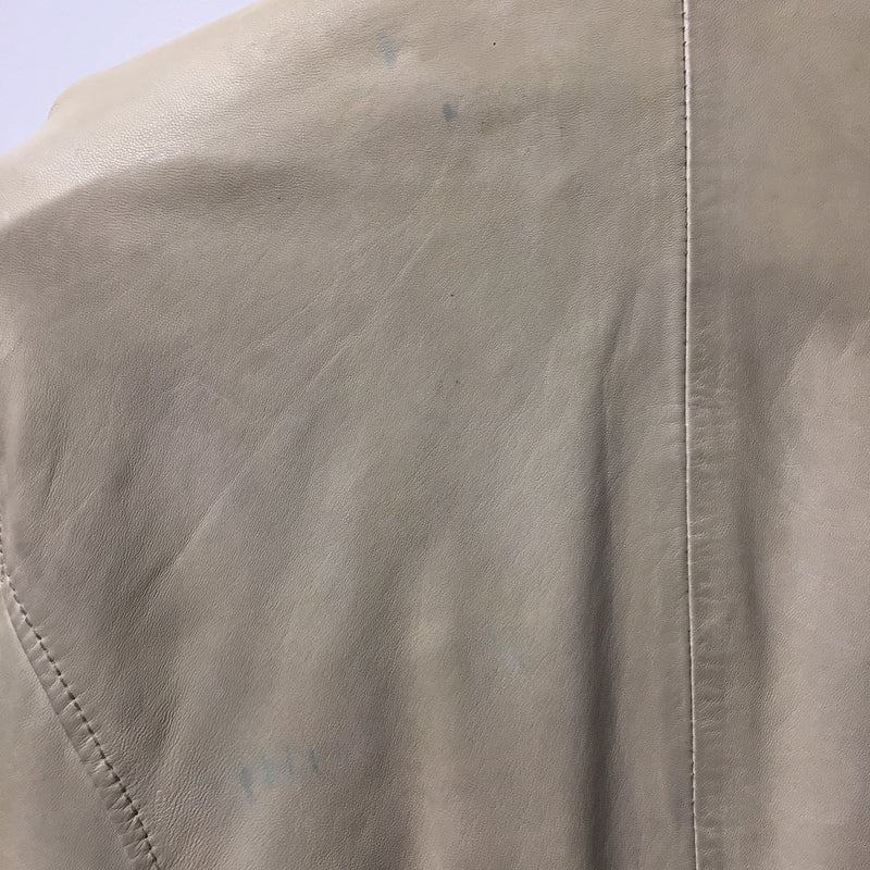 Politix Beige Leather Jacket