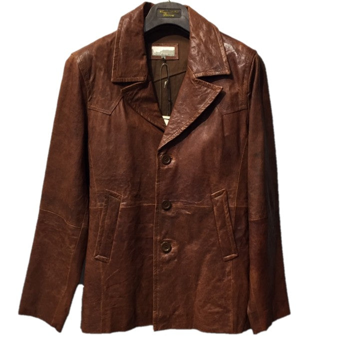 Politix  Brown Leather Jacket