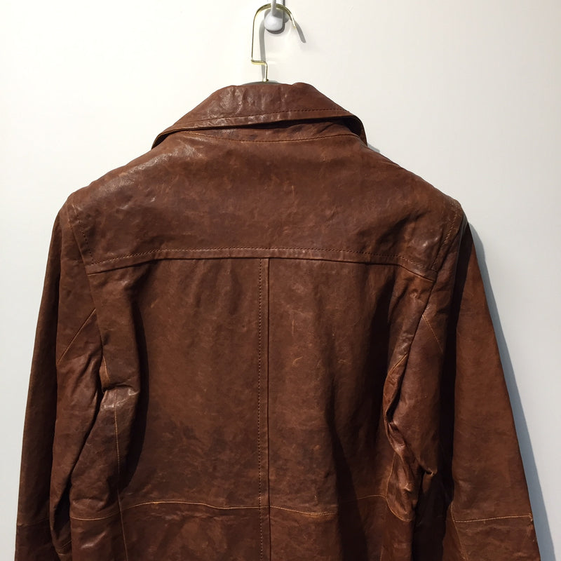 Politix  Brown Leather Jacket