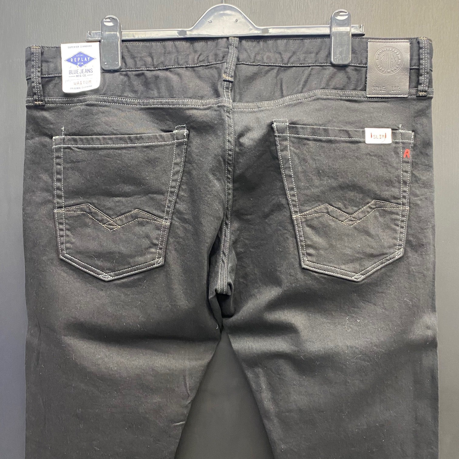 Waitom Jeans Replay Waitom Stretch Replay Black Waitom Jeans