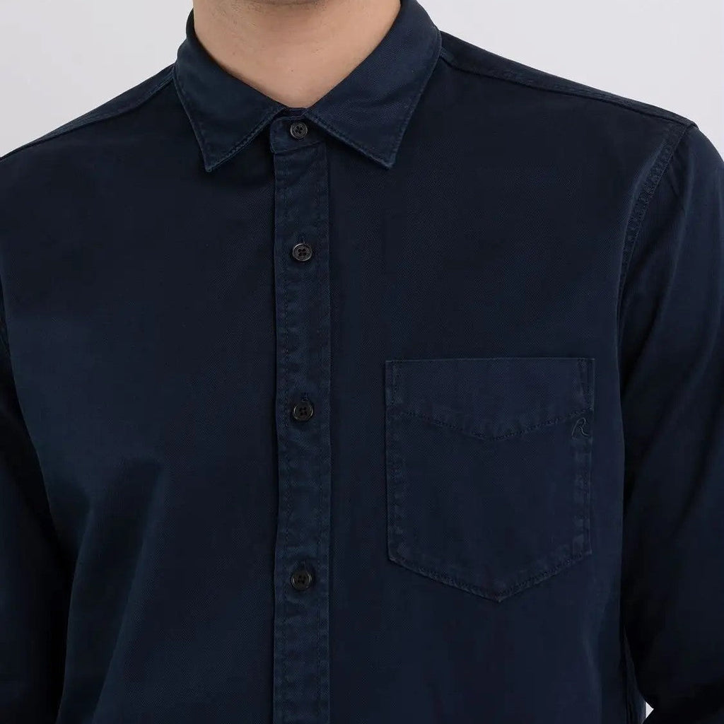 Replay Twill Shirt With Chest Pocket - Ignition For Men