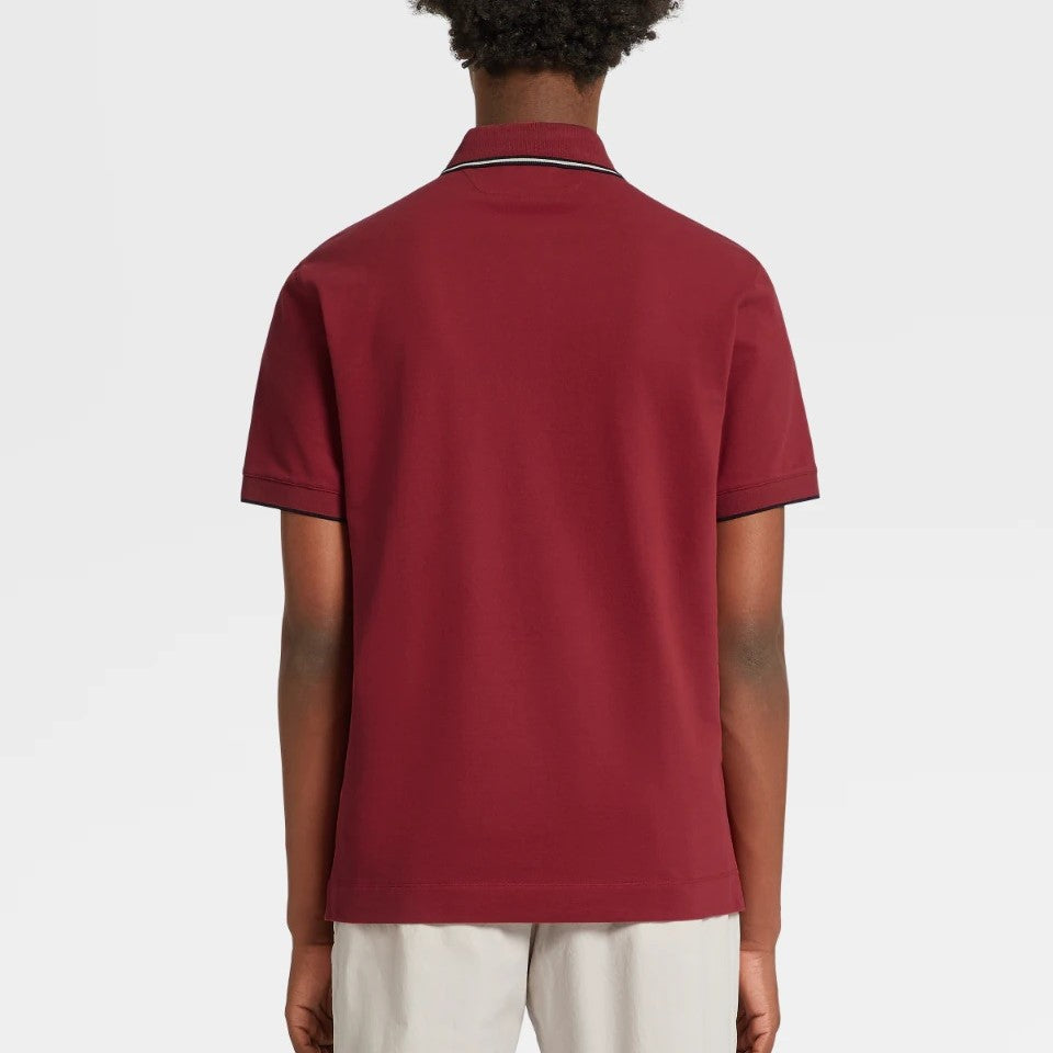 ZZegna Stretch Cotton Piquet Short-sleeve Polo - Ignition For Men